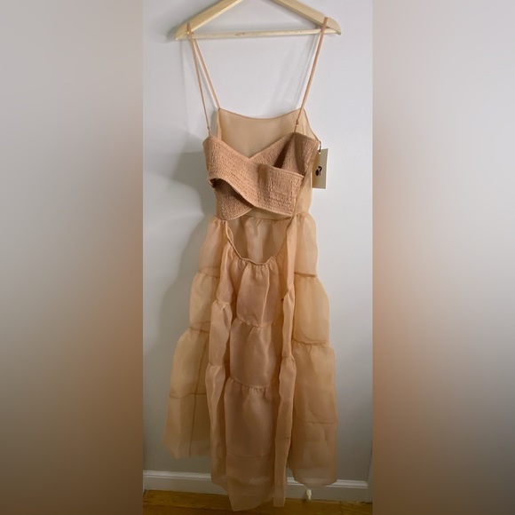 Anthropologie OhSevenDays Tiered Sheer Midi Dress size S new witht ag - Picture 7 of 9